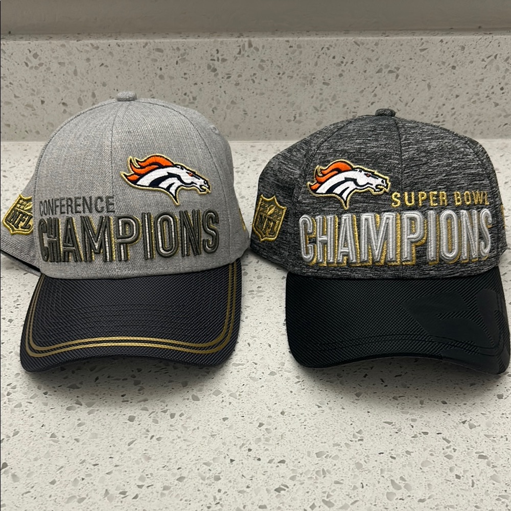 NFL Broncos Champions Caps - Gray and Black